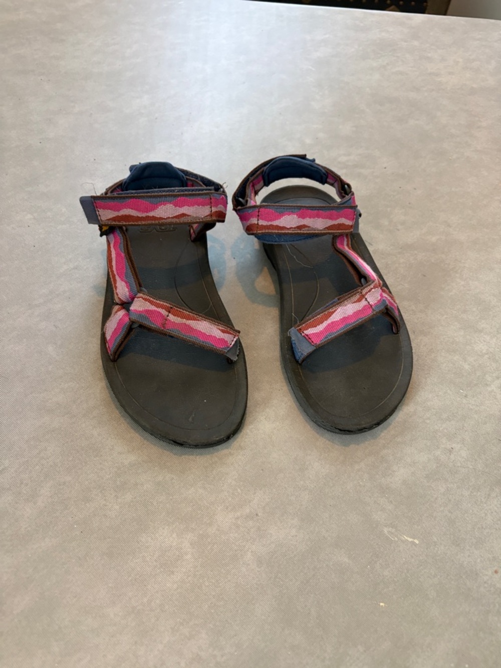 Girls Teva Pink Patterned Strap Sandals
